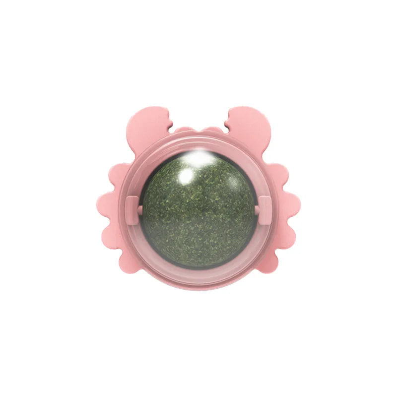 1PC Natural Cats Candy Snack Ball Rotatable Toy Catnip Pure Cat Molar Toothpaste Edible Bolus Teeth Cleaning Bite-Resistant Toys